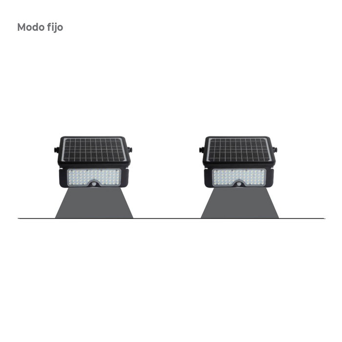 Edm Aplique Solar LED Multifuncional 10W Negro Edm Aplique Solar LED Multifuncional 10W Negro