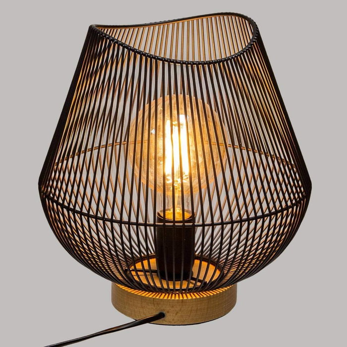 Atmosphera Lámpara de mesa Jena Negro E27