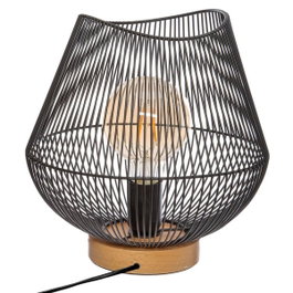 Atmosphera Lámpara de mesa Jena Negro E27