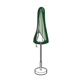 Altadex Funda de protección cubre sombrilla Verde ø27-42 x 202 cm