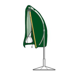 Altadex Funda Protectora para Sombrilla Ø25-70 x 302 cm, Polietileno 100 g/m², Impermeable Verde