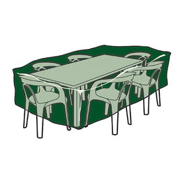Altadex Funda Protectora para Mesa y Sillas, Rectangular, Polietileno 100 g/m², Impermeable, 130 x 79 x 71 cm
