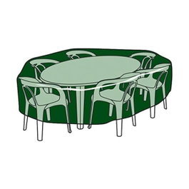 Altadex Funda de Protección Circular para Mesa y Sillas Verde, ø205 x 90 cm