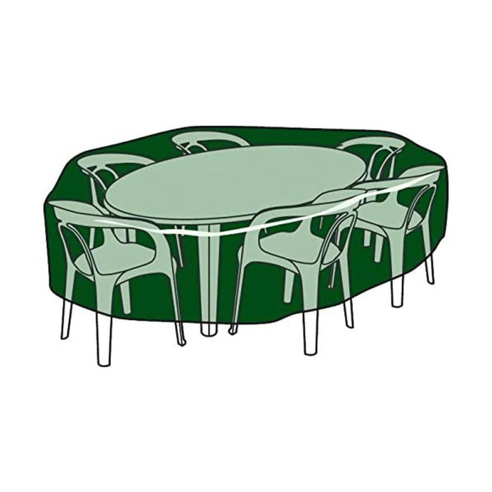 Altadex Funda de Protección Circular para Mesa y Sillas Verde, ø205 x 90 cm