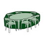 Altadex Funda de Protección Circular para Mesa y Sillas Verde, ø205 x 90 cm