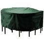 Altadex Funda Protectora para Mesa y Sillas Impermeable Verde Ø325 x 90 cm Poliéster 240 g/m²