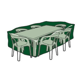 Altadex Funda protectora para mesa y sillas, 205 x 325 x 90 cm, Verde