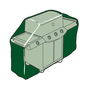Altadex Funda Protectora para Barbacoas Verde Impermeable Poliéster 240 g/m² 103 x 58 x 58 cm