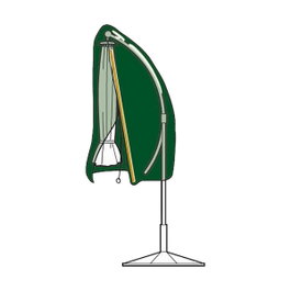 Altadex Funda de protección para sombrilla Verde ø27-42 x 202 cm