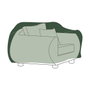 Altadex Funda de protección para sillón, 130 x 90 x 70 cm, Verde
