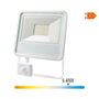 Edm Foco proyector LED con sensor de presencia 50 W, 4000 lm, 6400 K, Luz fría