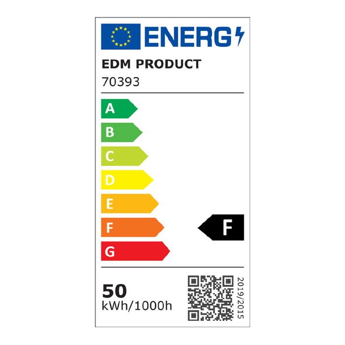 Edm Foco proyector LED con sensor de presencia 50 W, 4000 lm, 6400 K, Luz fría