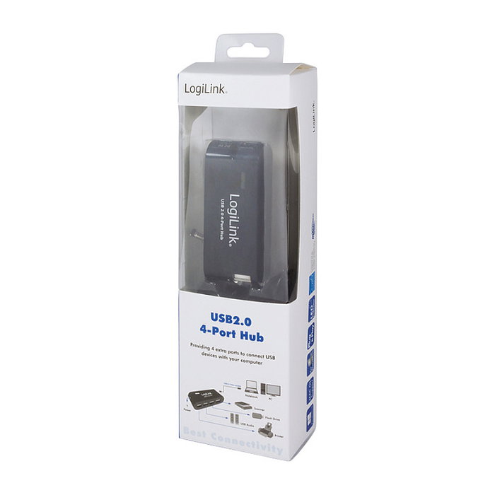 LogiLink UA0085 Hub USB 2.0 de 4 puertos, Negro LogiLink UA0085 Hub USB 2.0 de 4 puertos, Negro