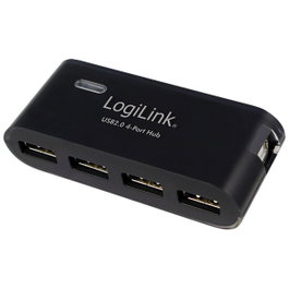 LogiLink UA0085 Hub USB 2.0 de 4 puertos, Negro