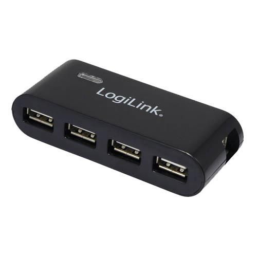 LogiLink UA0085 Hub USB 2.0 de 4 puertos, Negro