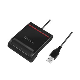 LogiLink Lector de tarjetas inteligente y DNI electrónico USB 2.0, Negro