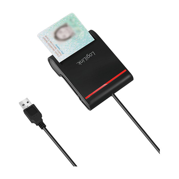 LogiLink Lector de smart card y DNI electrónico USB externo, Negro LogiLink Lector de smart card y DNI electrónico USB externo, Negro