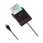 LogiLink Lector de smart card y DNI electrónico USB externo, Negro