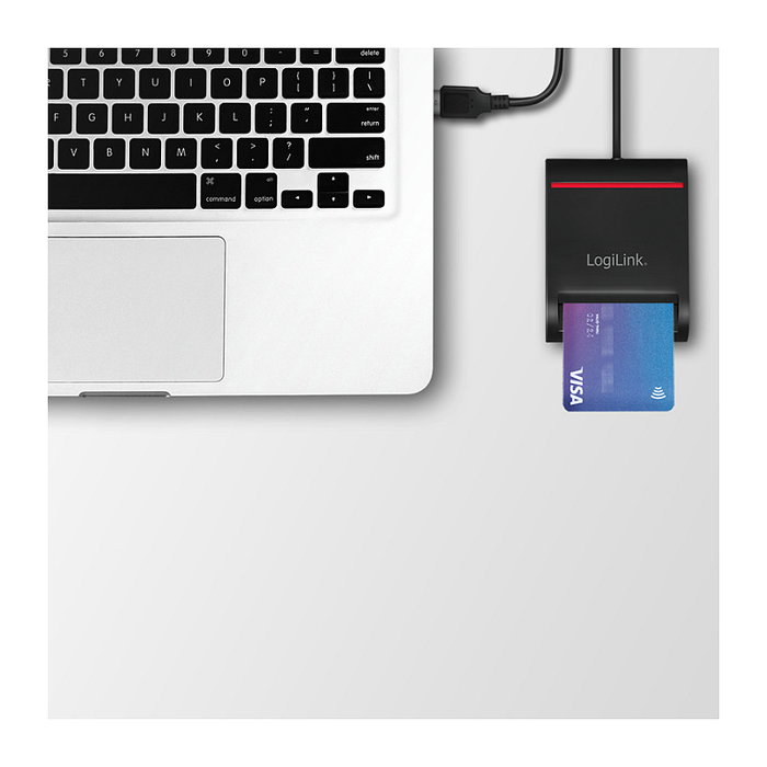 LogiLink Lector de smart card y DNI electrónico USB externo, Negro LogiLink Lector de smart card y DNI electrónico USB externo, Negro