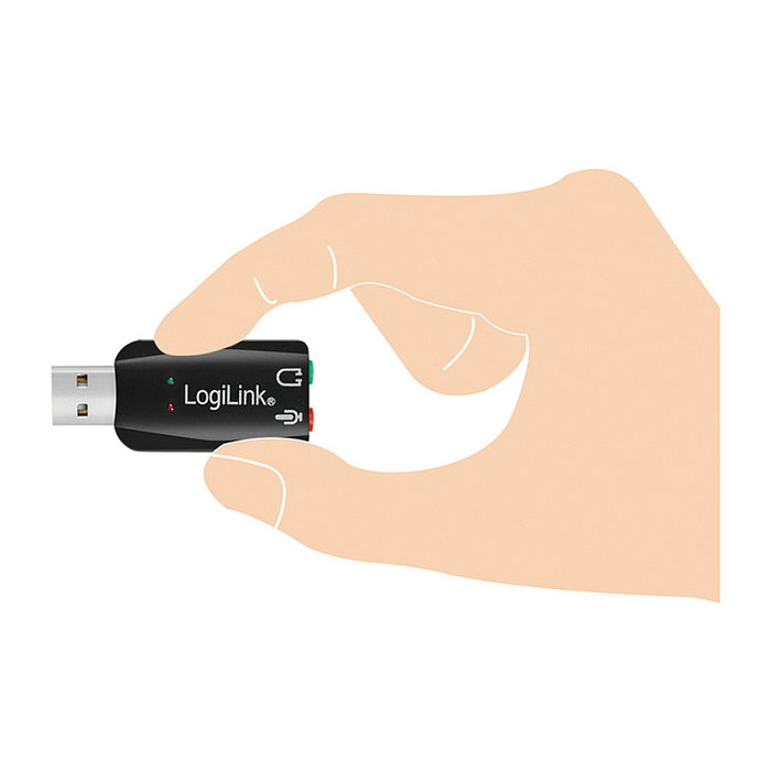 Logilink Adaptador de audio USB 5.1 con sonido 3D Negro