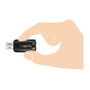 Logilink Adaptador de audio USB 5.1 con sonido 3D Negro