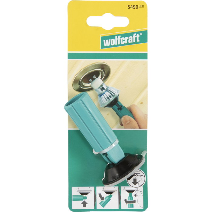 Wolfcraft Ventosa para extraer bombillas GU10 y MR16