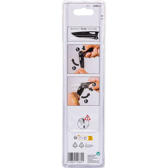 Wolfcraft Navaja para ocio con hoja plegable 4288000 Wolfcraft Navaja para ocio con hoja plegable 4288000