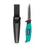 Wolfcraft Cuchillo de exterior 4086000 con estuche, cuchilla 95 mm, profesional / doméstico, verde / negro / metal