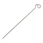 Sauvic Brocheta Pincha Barbacoa Acero Inoxidable 18/8 35 cm, Acabado Zincado, apto para alimentos