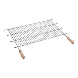 Sauvic Parrilla para Barbacoa Zinc 80x40cm con Asas de Madera