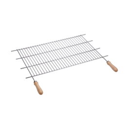 Sauvic Parrilla de acero zincado con mangos de madera 100 x 40 cm