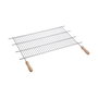 Sauvic Parrilla de acero zincado con mangos de madera 100 x 40 cm