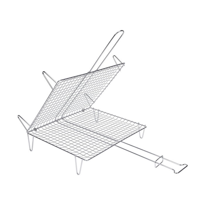 Sauvic Parrilla doble para pescado con acabado zincado 30 x 35 cm Sauvic Parrilla doble para pescado con acabado zincado 30 x 35 cm