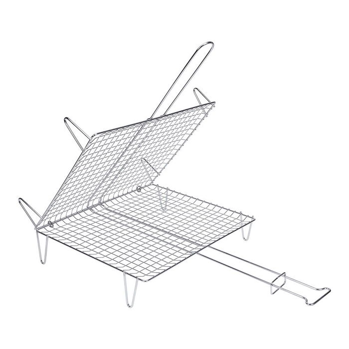 Sauvic Parrilla doble para pescado 30x35cm cincada apta para contacto con alimentos