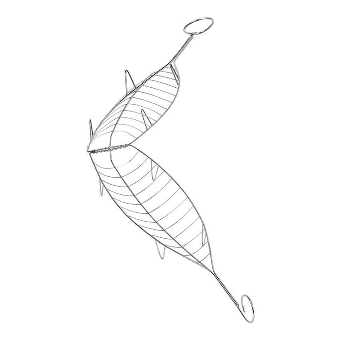 Sauvic Parrilla Besuguera Inoxidable 13,5x54cm para Barbacoa apta para Alimentos