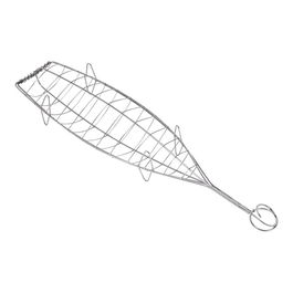 Sauvic Parrilla Besuguera Inoxidable 13,5x54cm para Barbacoa apta para Alimentos