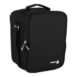 Fagor Porta alimentos Tappy Plus con 2 Fiambreras Herméticas 0,82L | Bolsa Térmica Aislante Frío/Calor | Negro | 17,5x17x24,5 cm