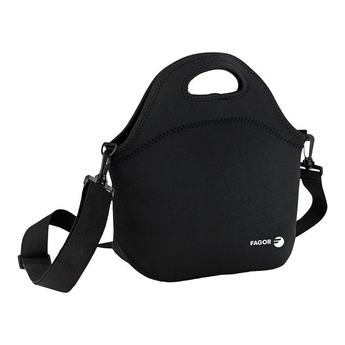 Fagor Bolsa Porta Alimentos Baggy Neopreno Negro 30 x 17 x 30 cm Aislante Térmico Asa Bandolera Fagor Bolsa Porta Alimentos Baggy Neopreno Negro 30 x 17 x 30 cm Aislante Térmico Asa Bandolera