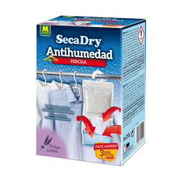 Massó Secadry Percha Deshumidificador Antihumedad en Gránulos, Aroma Lavanda, 3 Unidades x 210 g, Regula y Absorbe Exceso de Humedad, Prevención de Olores