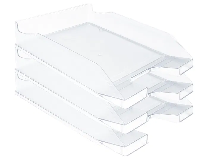 Q-connect Bandeja sobremesa plástico transparente 240x70x340 mm