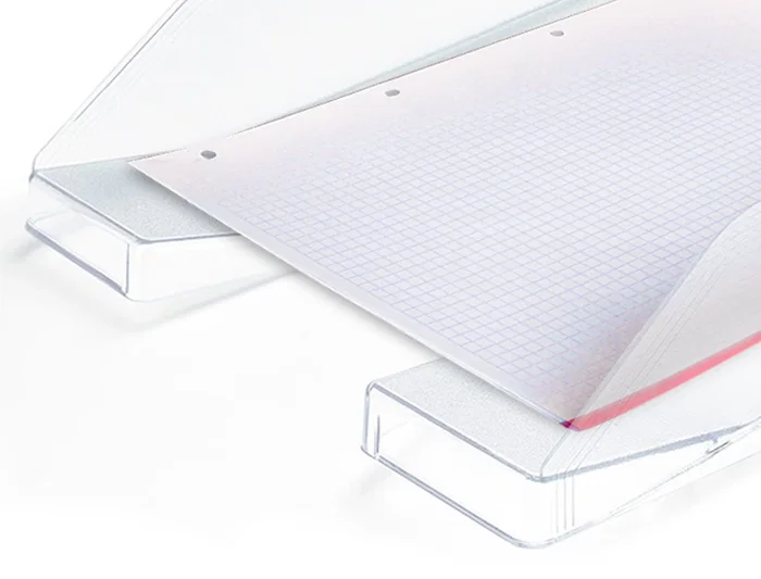 Q-connect Bandeja sobremesa plástico transparente 240x70x340 mm