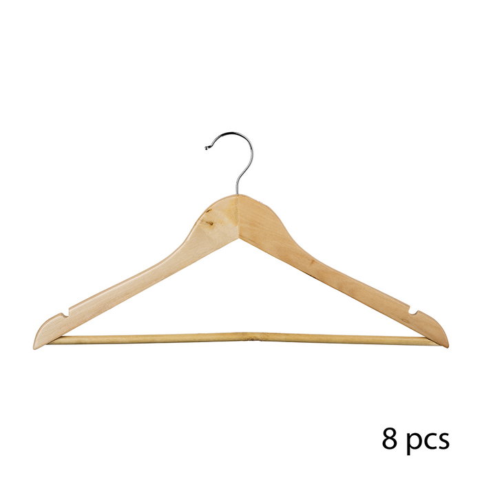 5Five Perchas de madera, pack de 8 unidades, 45 x 23 cm 5Five Perchas de madera, pack de 8 unidades, 45 x 23 cm