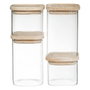 5Five Set de 4 botes de cocina herméticos apilables