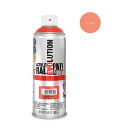 Pinty Plus Pintura Acrílica Spray Evolution F107 Rojo Fluorescente 520 cc