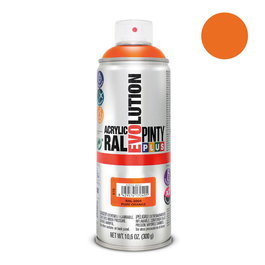 Pinty Plus Pintura acrílica en spray Evolution 520 cc RAL 2004 Pure Orange 300 g
