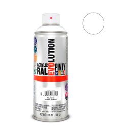 Pinty Plus Pintura acrílica spray evolution 520 cc RAL 9016 blanco tráfico