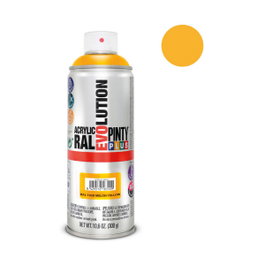 Pinty Plus Pintura acrílica spray evolution RAL 1028 melon yellow 520 cc
