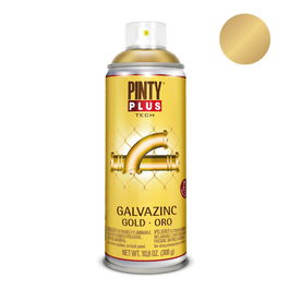 Pinty Plus G151 Pintura en Spray Oro Brillo 520cc Imprimación Anticorrosiva de Secado Rápido para Metales
