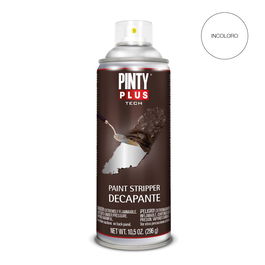 Pinty Plus Spray Decapante Transparente 520cc 296g Quitapinturas Superactivo Baja Toxicidad Eliminable Con Agua