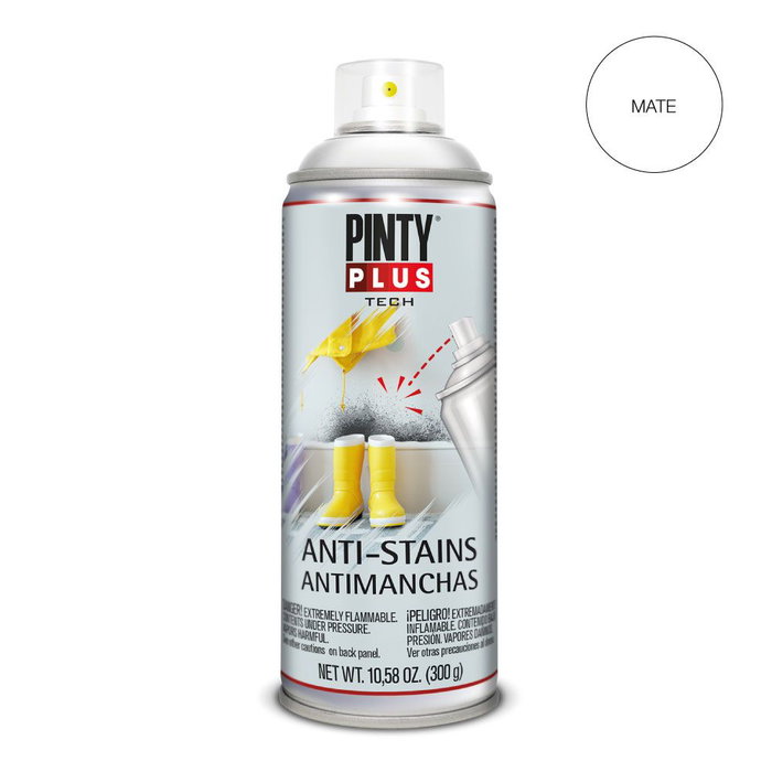 Pinty Plus X101 Pintura en Spray Antimanchas Blanco Mate 520 cc Pinty Plus X101 Pintura en Spray Antimanchas Blanco Mate 520 cc